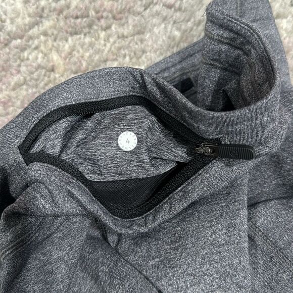 Lululemon Women’s Grey Speed Up Crop (21") Heathered Black Crop Leggings Sz 4 - Picture 8 of 8
